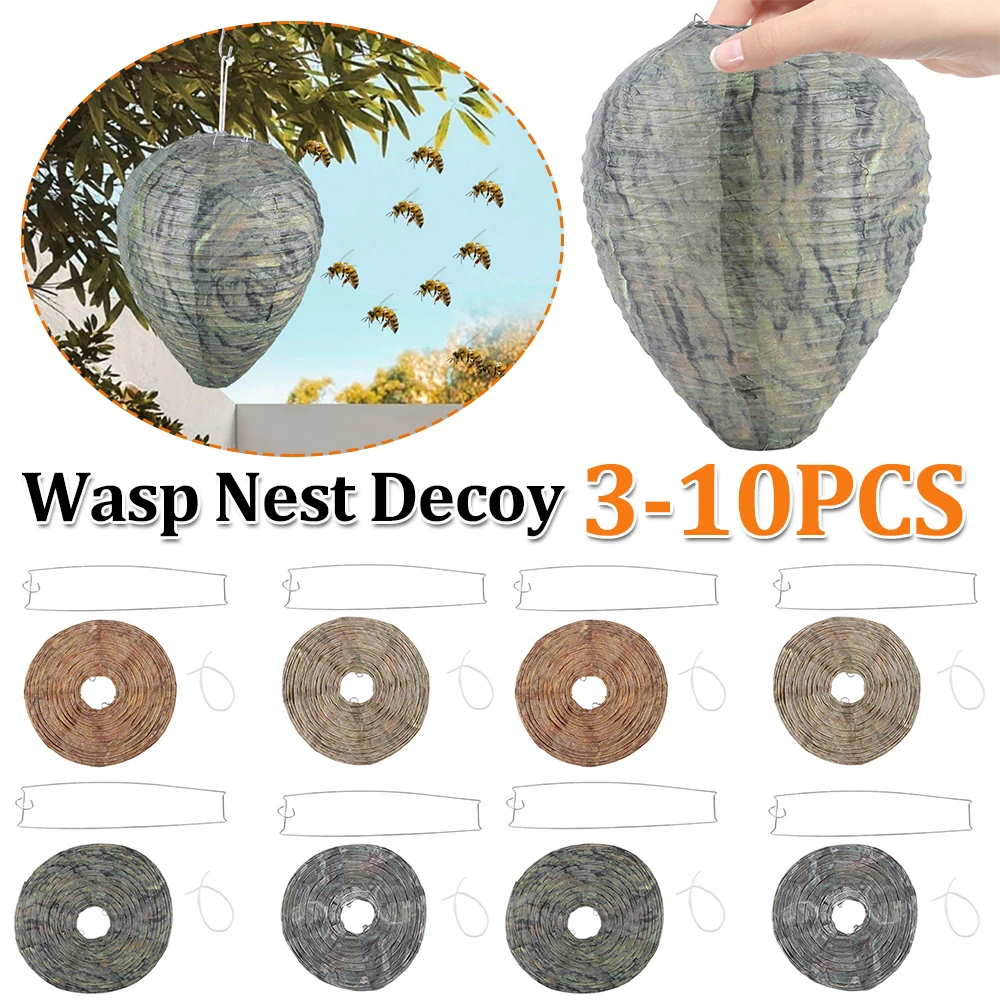 

Приманка для гнезда оса, нетоксичное подвесное гнездо для оса, уличный фонарь для поддельного гнезда оса, улей для наружного сада