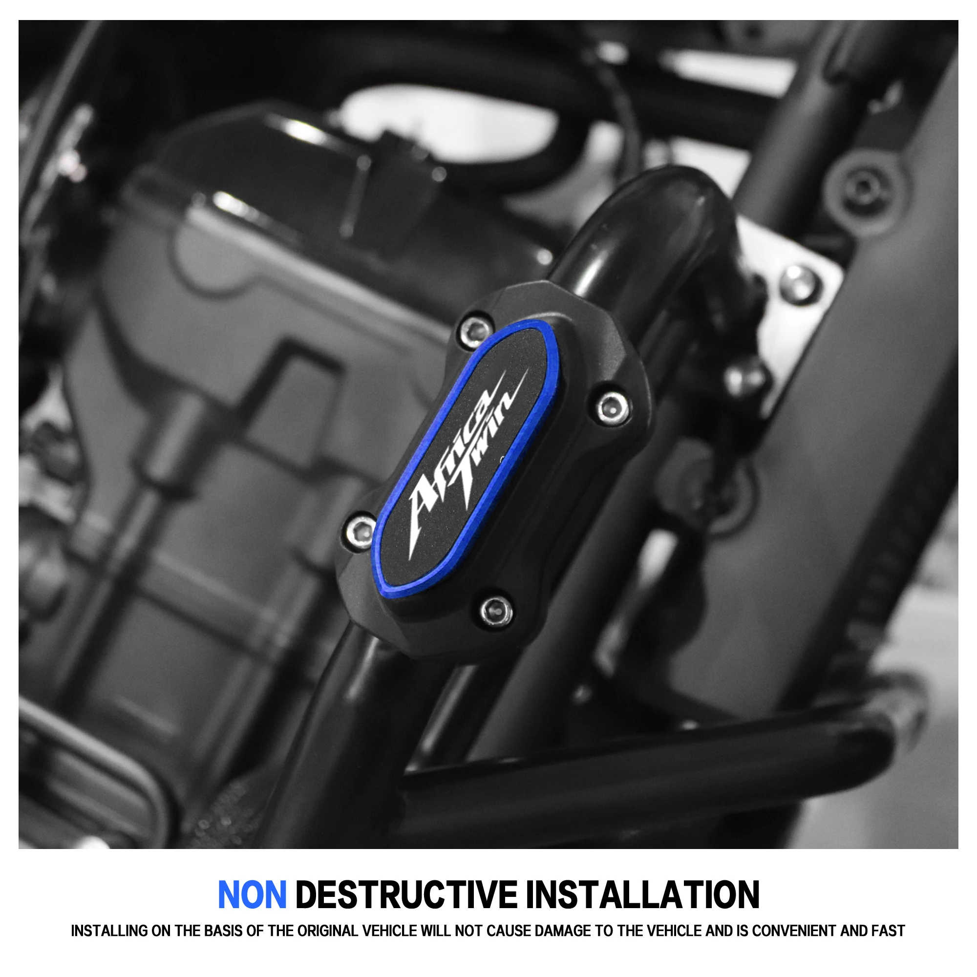 Motorcycle Engine Protection Guard Bumper Decorative Block & Keychain Keyring For Africa Twin 1100 CRF1100/L CRF 1000/L XRV 750