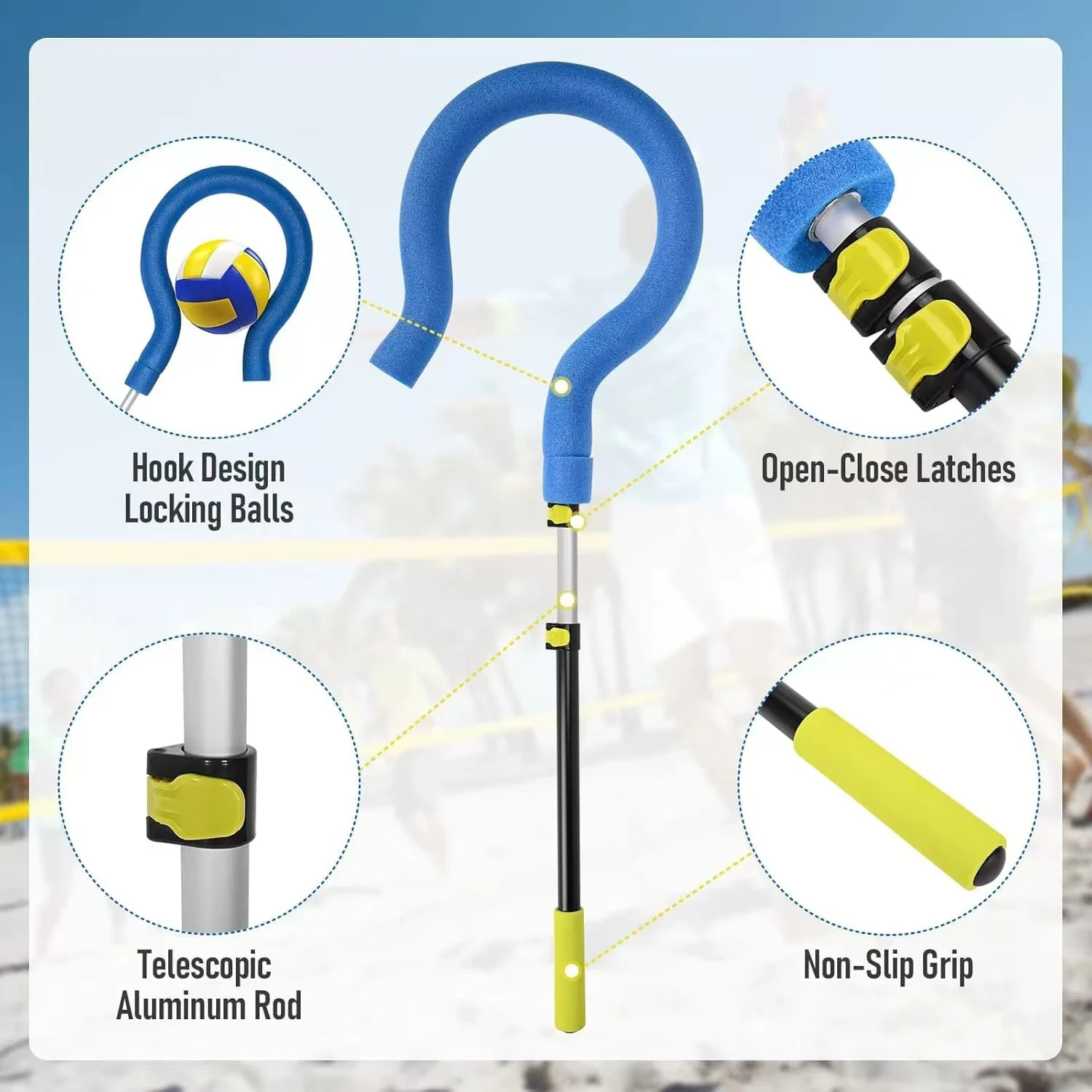 

Beautiful, Lightweight, and Durable Large Question Mark Hook Volleyball Spike Trainer, Used for Dribbling and Serving the Ball