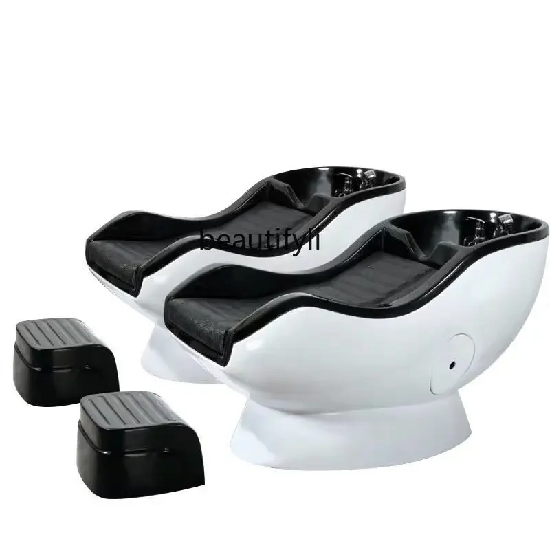 Barber Shop Shampoo Chair Half Lying Shampoo Chair Integrated Sitting Beauty Salon Flushing Bed