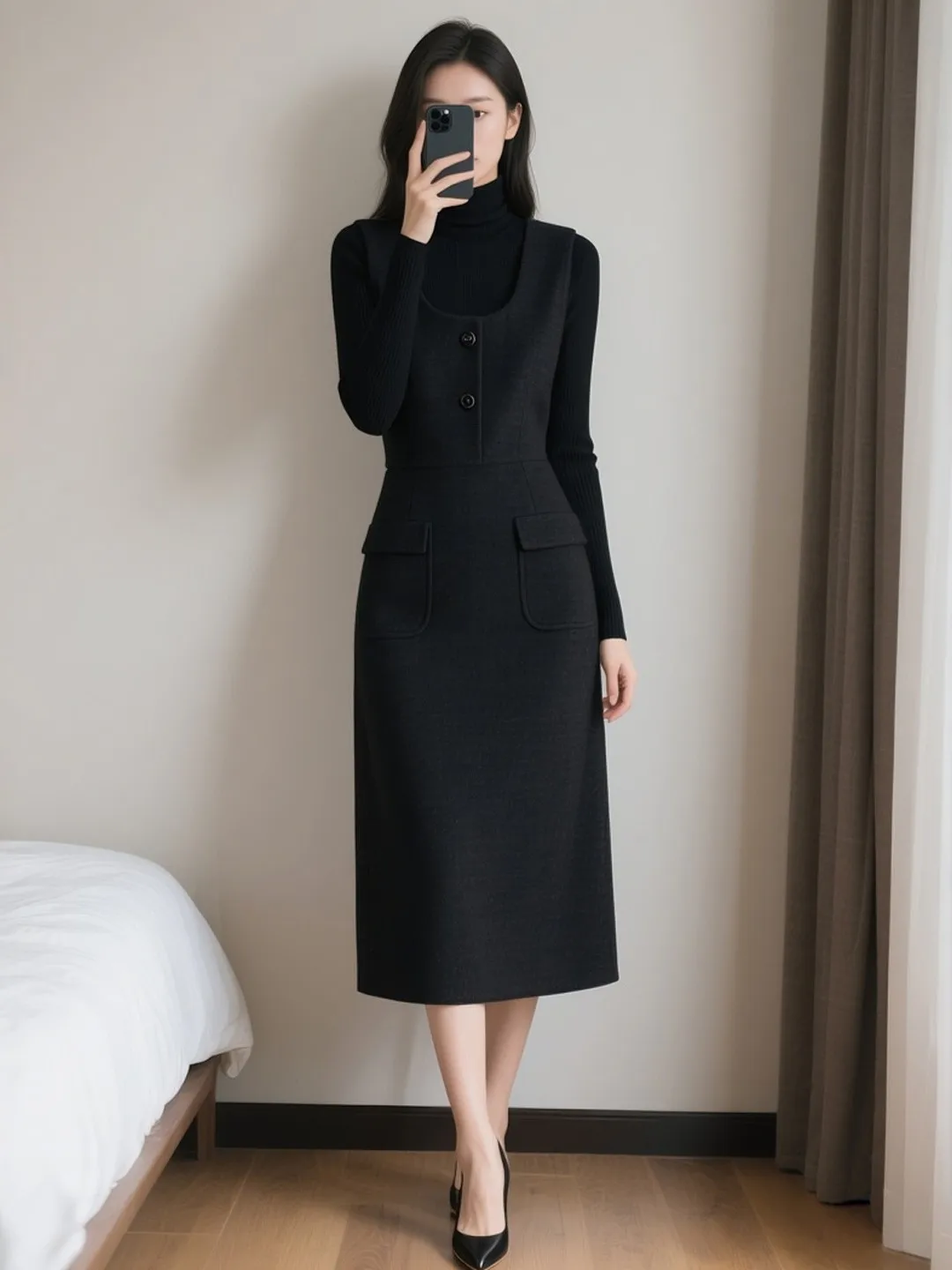 

Ретро-жилет и юбка А-силуэта для женщин: модный комплект из двух предметов с завышенной талией для весны, осени и зимы