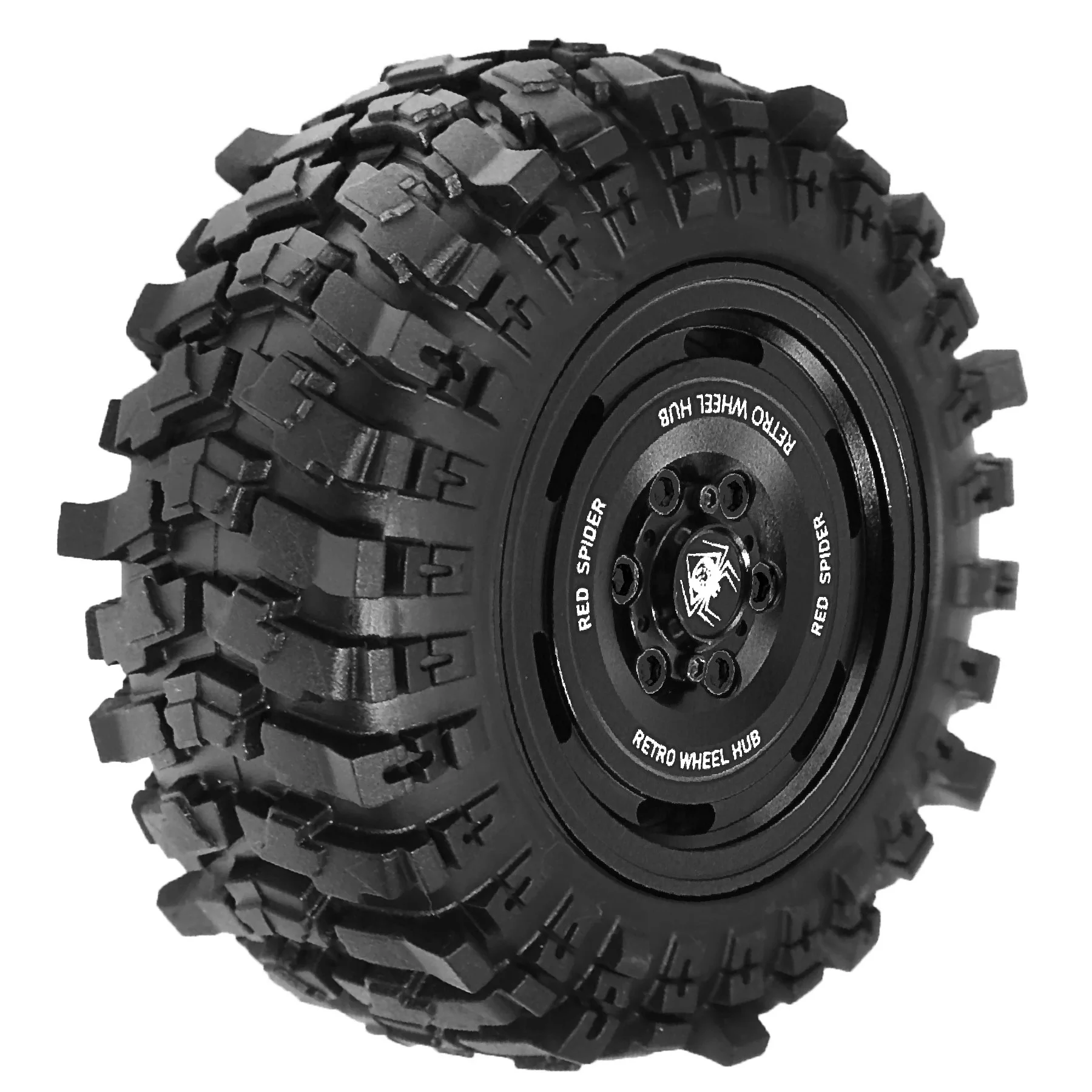 RedSpider 4Pcs 1.9" 88mm  RC Crawler Tires & Alloy Beadlock Wheels for 1/10 TRX4 SCX10 D90 Rock Crawler Upgrade