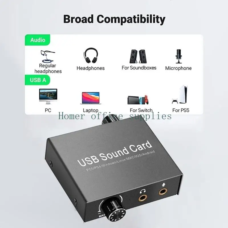 K43B USB звуковая карта адаптер для наушников звуковая карта для динамика портативного компьютера внешняя звуковая карта 3,5 мм