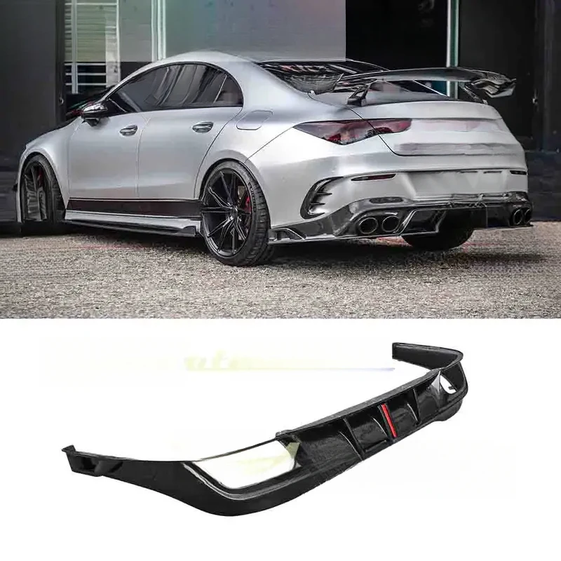 

High Quality Carbon Fiber Rear Bumper Diffuser Lip Spoiler Fits CLA W118