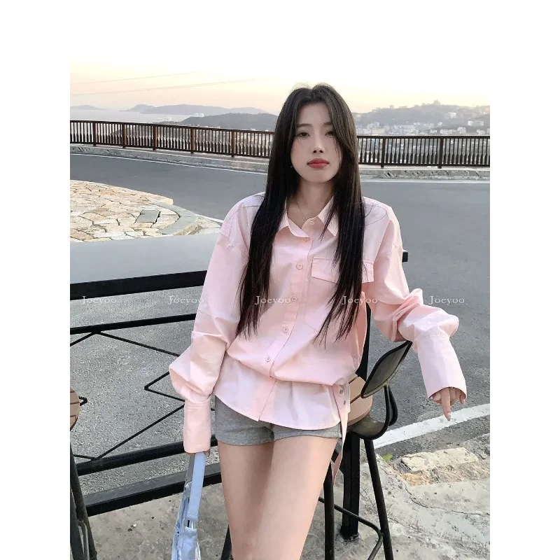 

Женская однотонная блузка с бантом спереди, свободного кроя, осенняя, повседневная, с длинным рукавом