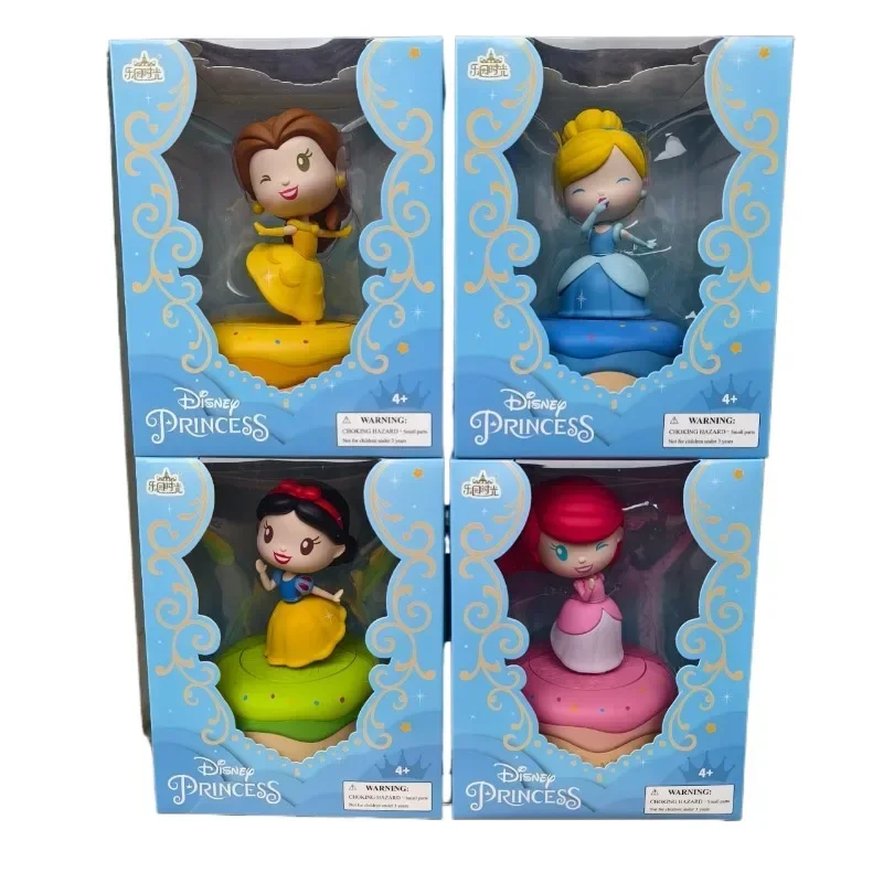 Disney Sneeuwwitte Assepoester Ariel Belle Prinses Muziekdoos Speelgoed Actiefiguren Danspop Model Verzamelbare Ornamenten Kids Cadeau