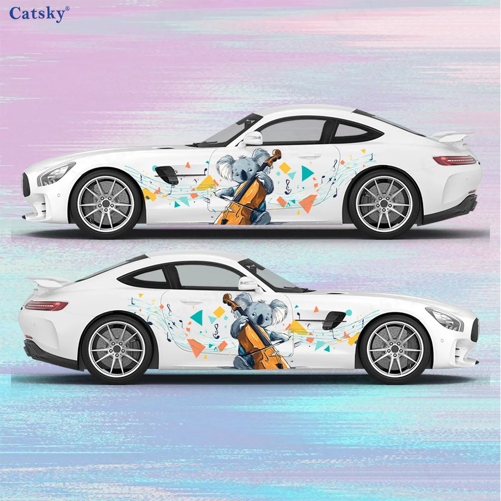 

Fiddling Animal Artist Car Vinyl Wraps Decal Self-adhesive PVC Sticker Suitable for Trucks SUV Decoration Auto Accessories Gift