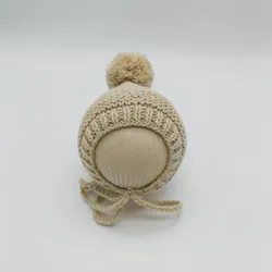 Sombreros con pompón para recién nacido, accesorios de fotografía