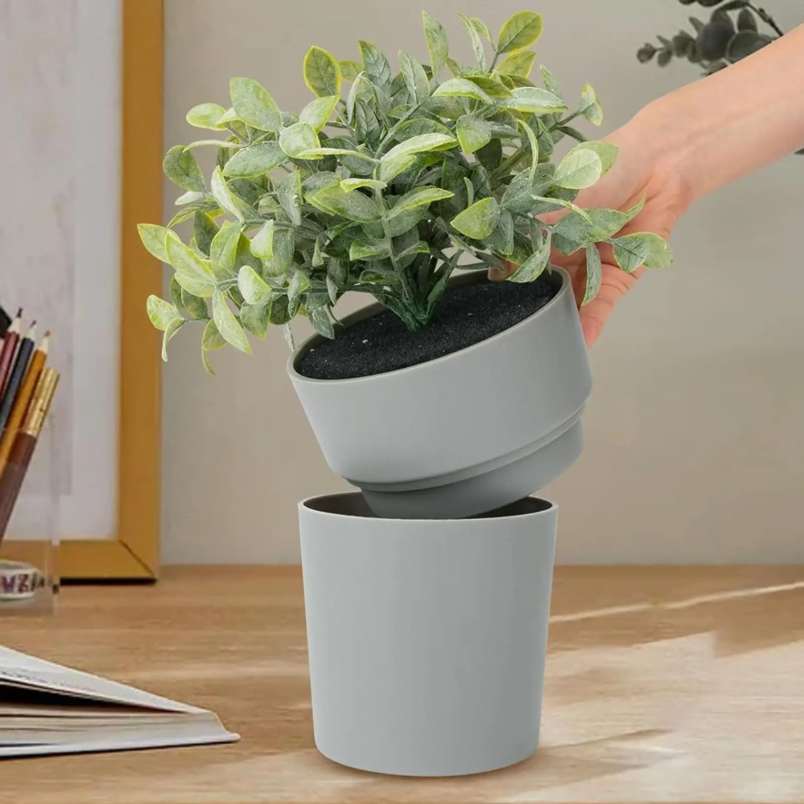 Flower Pot Safe Storage Tank Creative Box with Lock Insurance Password Storage Box Mini Money Keys Storage Organizer box