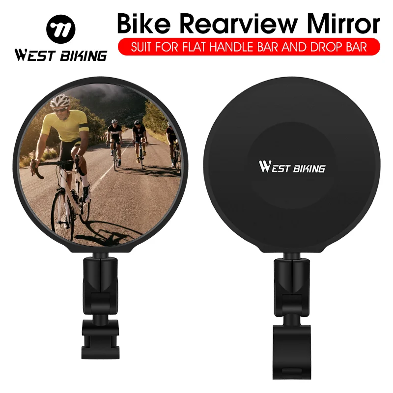 

WEST BIKING Bicycle Rearview Mirror HD Safety 360°Adjustable Rotate Bike Handlebar Rear View Mirrors MTB Road Bike Accessories