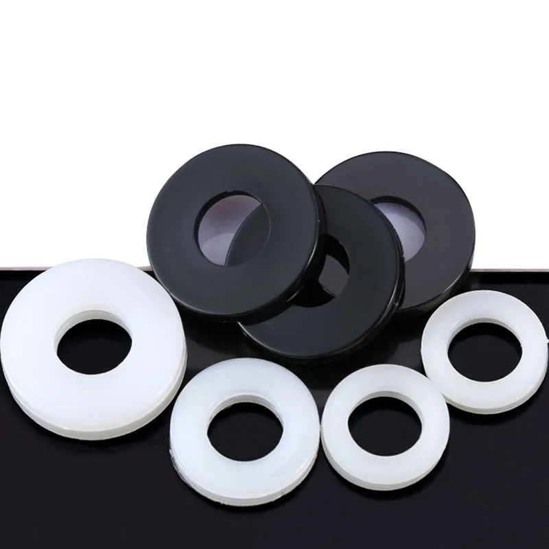 

M2 M3 M4 M5 M6 M8 M10 nylon gasket plastic flat gasket washer insulation screw round high temperature resistant plastic washer