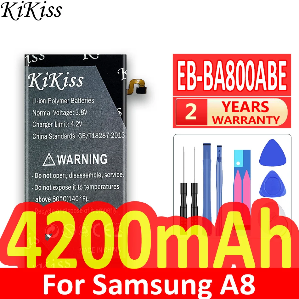 For Samsung Galaxy A8 2015 SM-A8000 SM-A8009 SM-A800F 4200mAh High-Capacity EB-BA800ABE Mobile Phone Battery