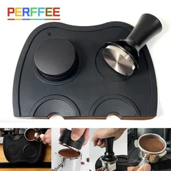 51mm 53mm 58mm Espresso Tamper Barista Coffee Tamper Kit Coffee Distributor and Coffee Tamper Mat Spring Stainless Steel Tampers