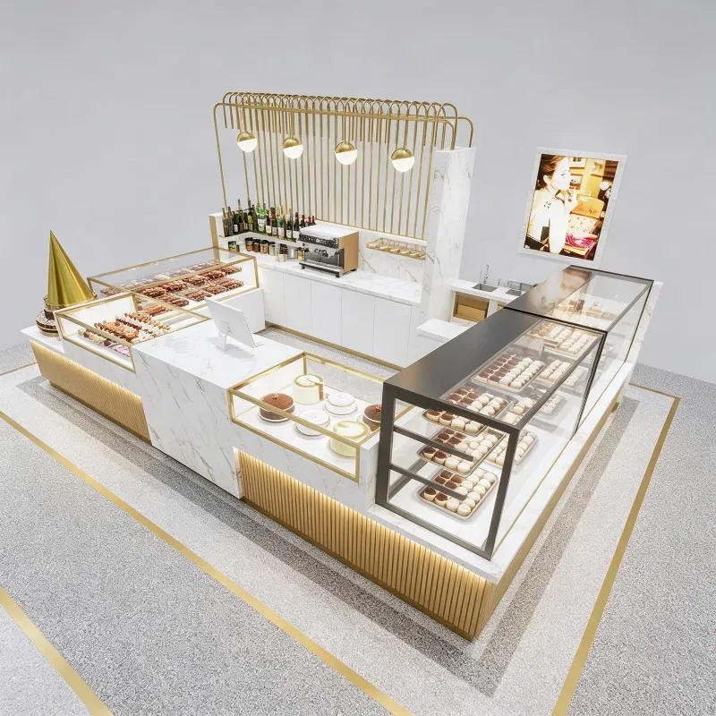 Custom Modern Luxury Chocolate Display Showcase Counter  Lighting Easy Clean-Commercial Retail Store Interior Design y77