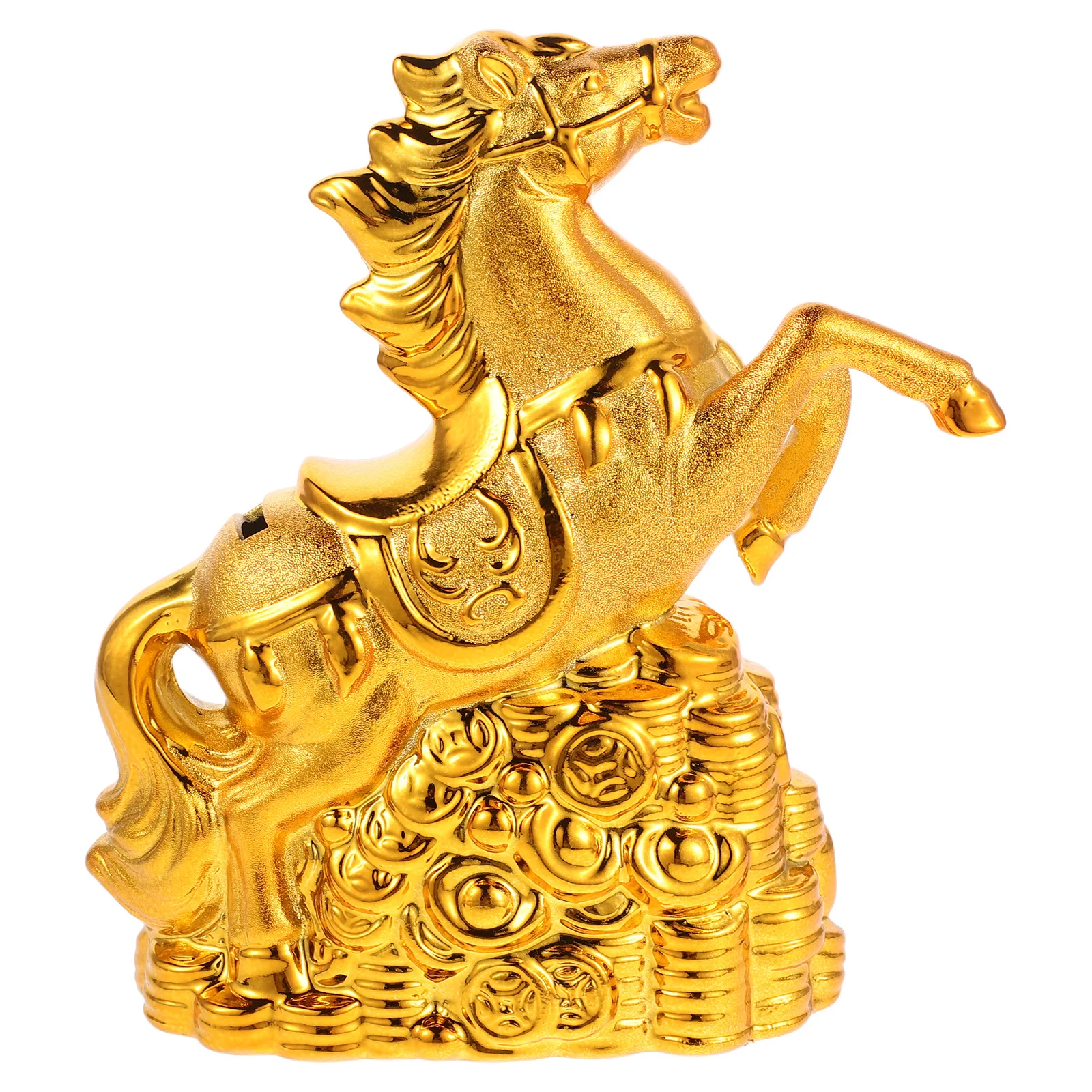 

Ceramic Horse Money Bank Handmade Style Animal Statue Decorative Coin Holder for Study Room Entryway Holiday Festive Decoration