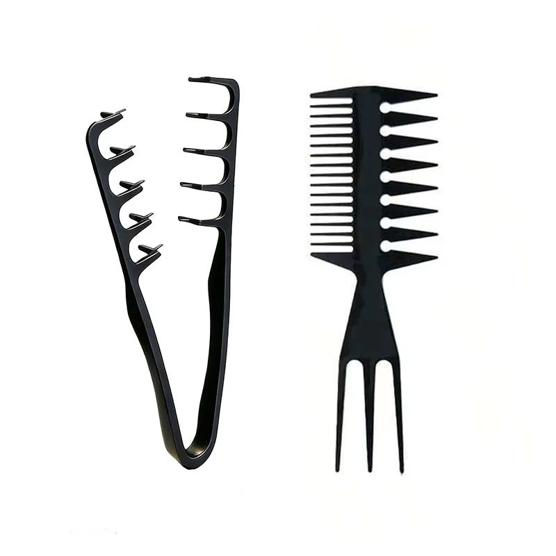 Herren-Salon-Haarstyling-Kammset, einschließlich eines Weitzahnkamms für Texturfrisuren, eines Kämms für Pompadour-Stile, eines Stylingkamms.