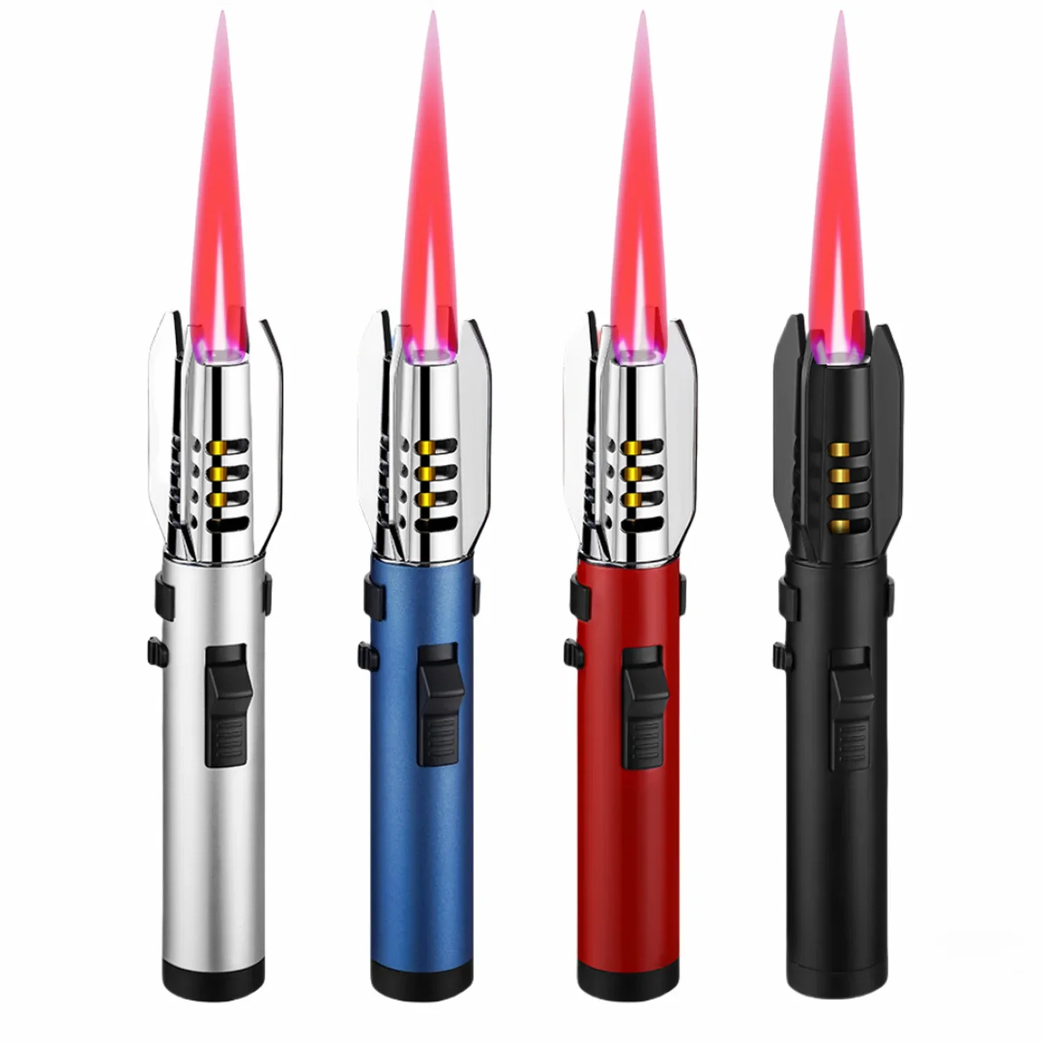 

Windproof Lightsaber Torch Lighter Pink Flame Outdoor BBQ Portable Inflatable Gun Lighter Cigar Gadgets Men's Lighters