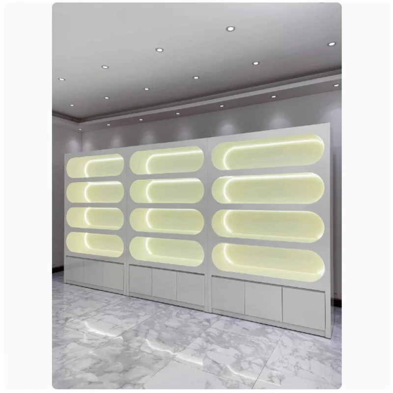 맞춤형 고급 래커 디스플레이 캐비닛 스킨케어 제품, 매니큐어, 살롱, 뷰티 및 헤어 케어, 화장품