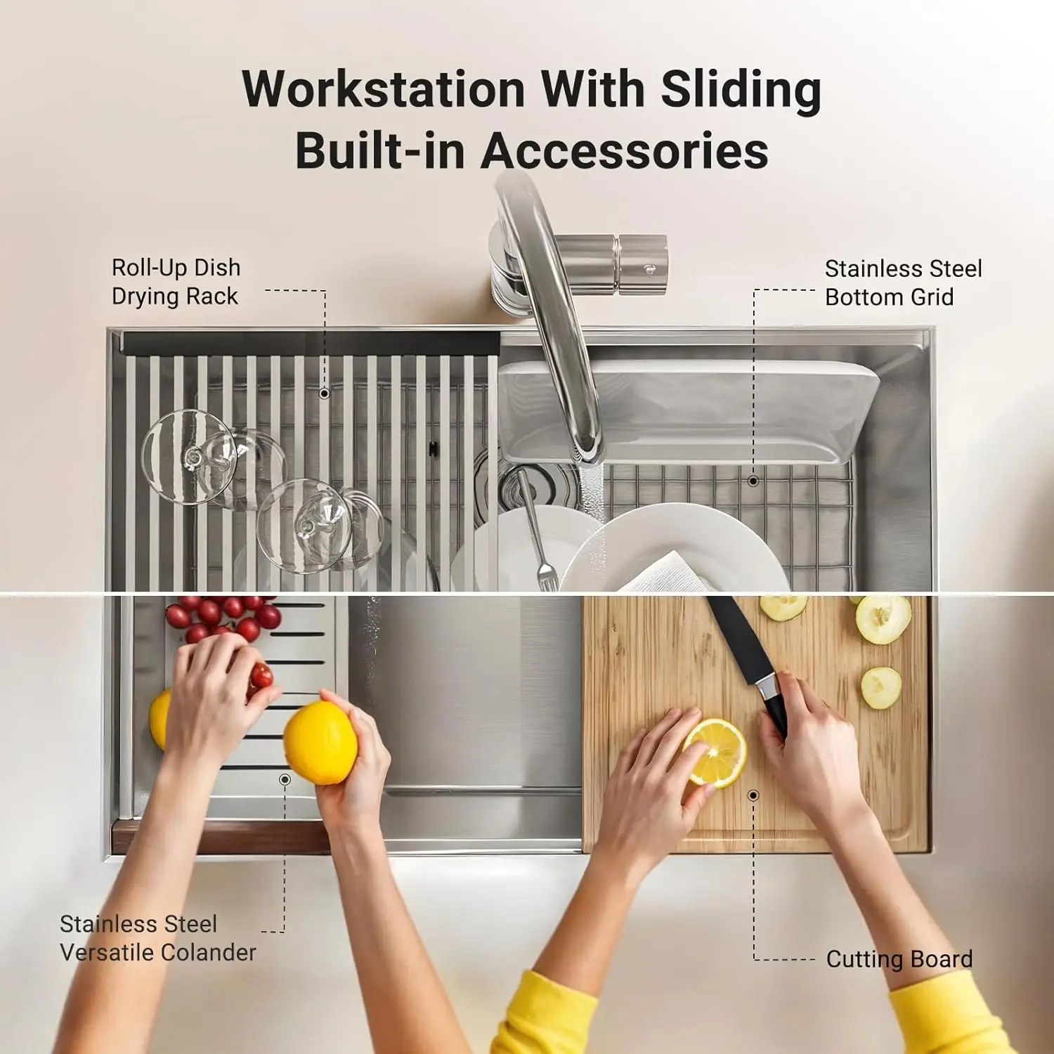 RV وعاء واحد Undermount بالوعة المطبخ 16 مقياس 304 الفولاذ المقاوم للصدأ اليدوية RV إعداد المطبخ بار بالوعة