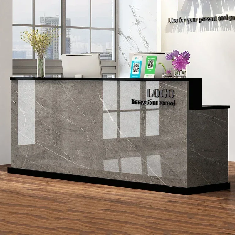 

European Beauty Reception Desks Trendy Office Checkout Reception Desks Classic Pulpit Mostrador Recepción Commercial Furniture