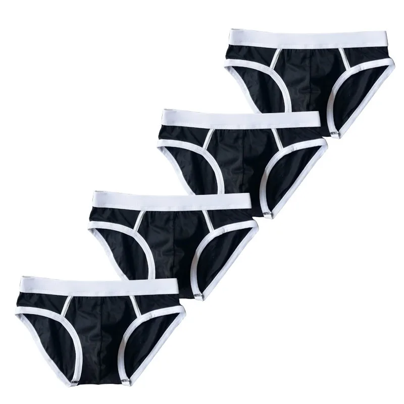 

5PCS Men Cotton Briefs Underwear Simple Breathable Low Waist Lingerie Underpants Male Homewear Calzoncillos Sissy Panties