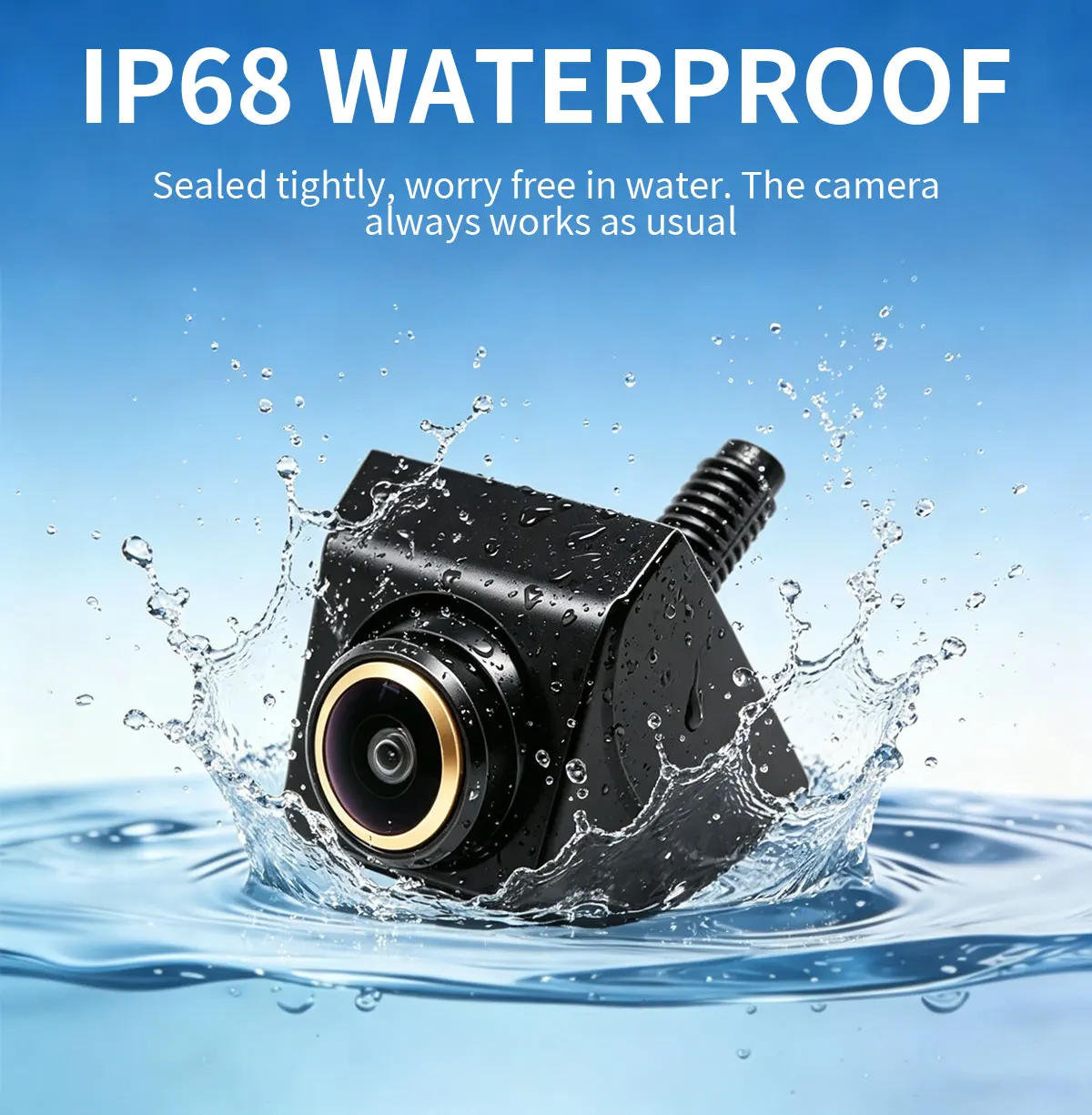 AHD 170 ° Fisheye Golden Lens Auto-Rückfahrkamera Nachtsicht Wasserdichte Fahrzeug-Rückfahr- und Frontkamera – Detail 7