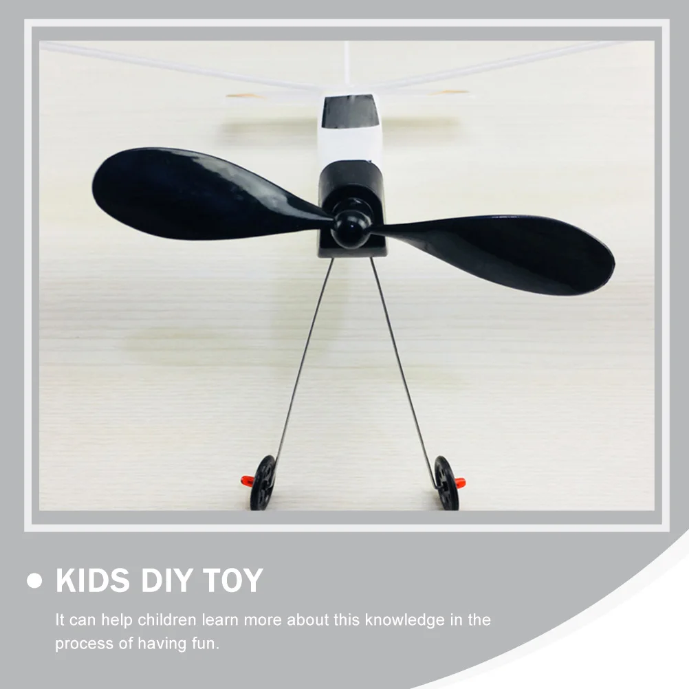 

2Pcs Kids Airplane Toys Rubber Band Powered Foam Plane Model Biplane Educational Plaything
