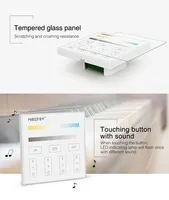 Miboxer Smart Touch Panel Remote dimming/CT/RGB/RGBW/RGB+CCT LED Controller 3V 220V 110V 4/8 Zones Single color dimmer Switch