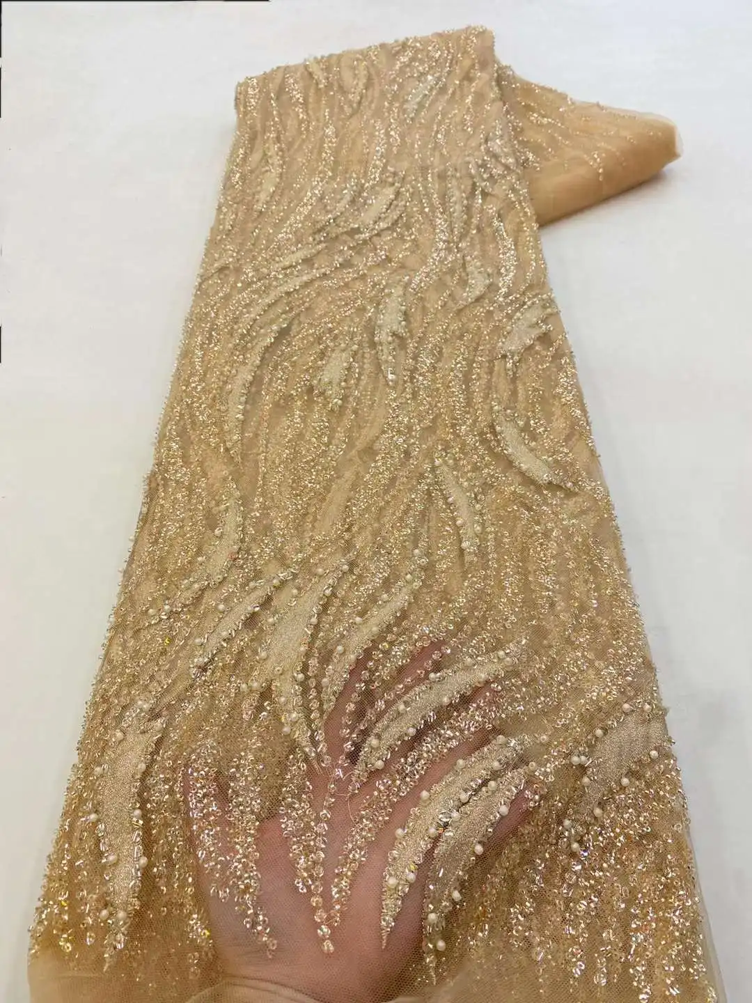 African Groom Sequins Lace Fabrics 5 Yards 2024 High Quality Nigerian Wedding Party Dresses French Tulle Laces Material Sewing