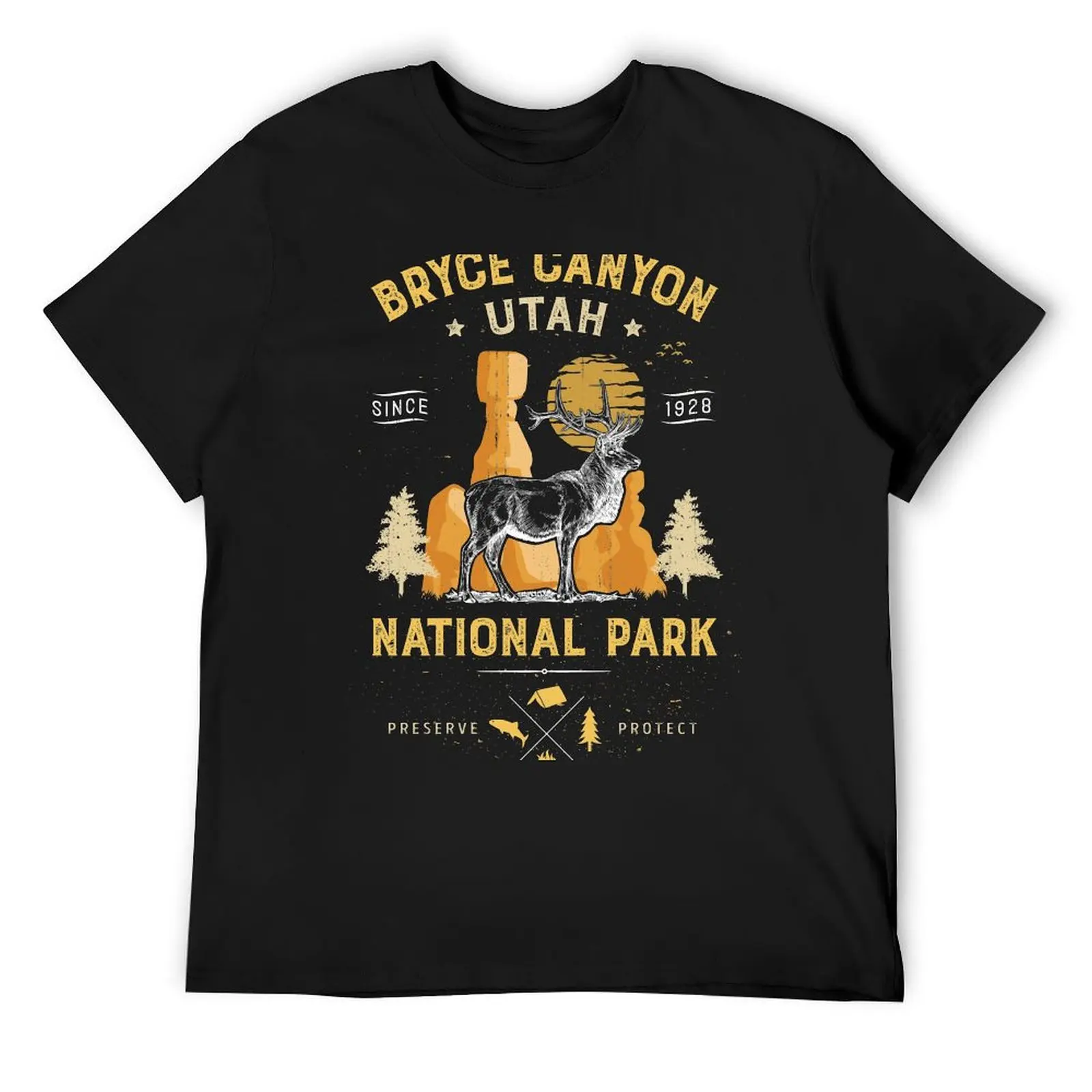 

Bryce Canyon National Park Vintage Utah Deer Elk T shirt T-Shirt vintage t shirts topping mens graphic t-shirts hip hop