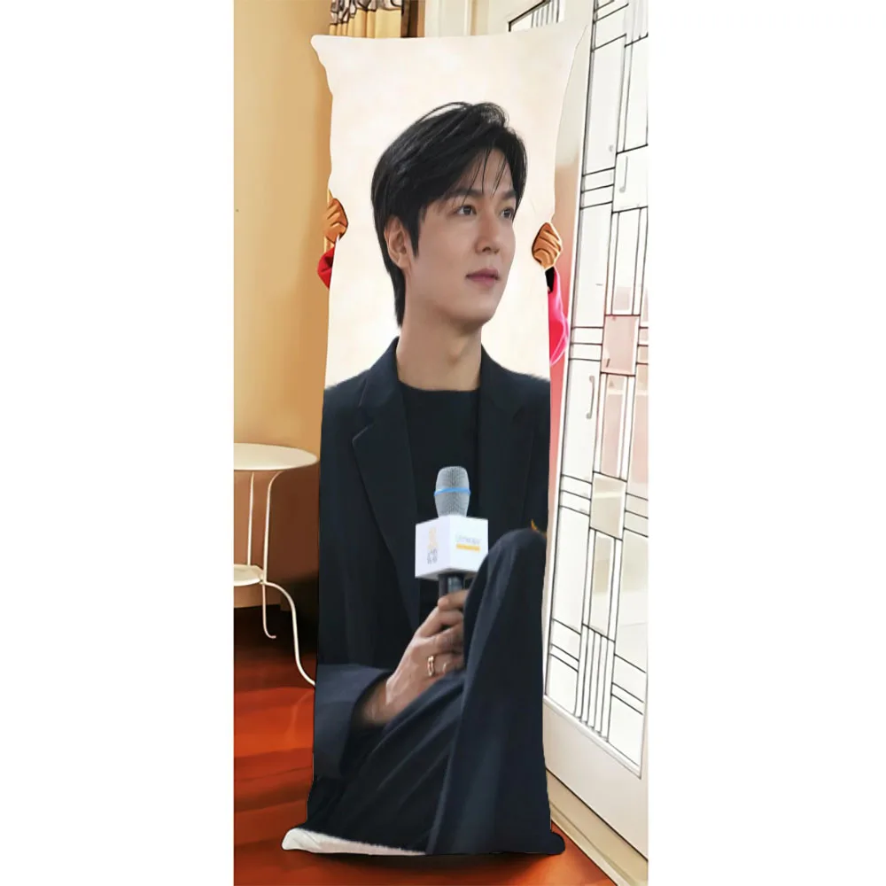 1pc Lee Min Ho Check Plaid Body Pillow Cover Red and Black Checkered Decorative Bedroom Accessory Home Decor