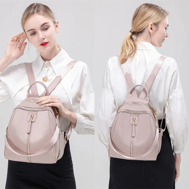 Mochila de tela Oxford para mujer, morral de lona de gran capacidad, versión coreana simple, bolso de viaje de ocio, novedad de 2024