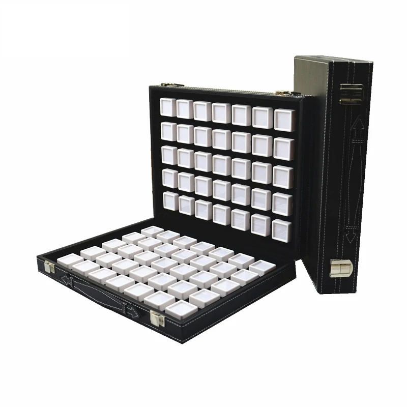 

Exhibitions Gemstone Storage Box Jewelry Organizer Travel Portable Gem Display Box 70Pcs Stone Holder Loose Diamond Carrying Bag