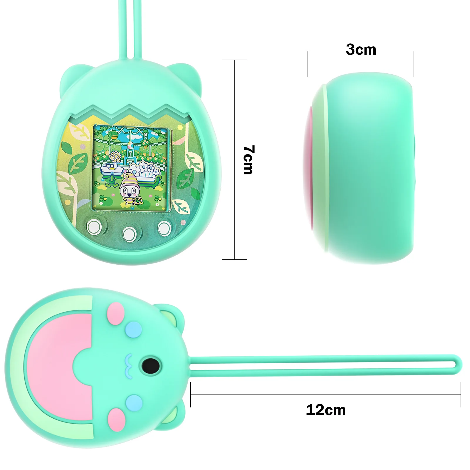 สำหรับ Tamagotchi Pix เครื่องเกมเสมือนดิจิตอลอิเล็กทรอนิกส์สัตว์เลี้ยงเปลือกป้องกันซิลิโคนกันน้ำ