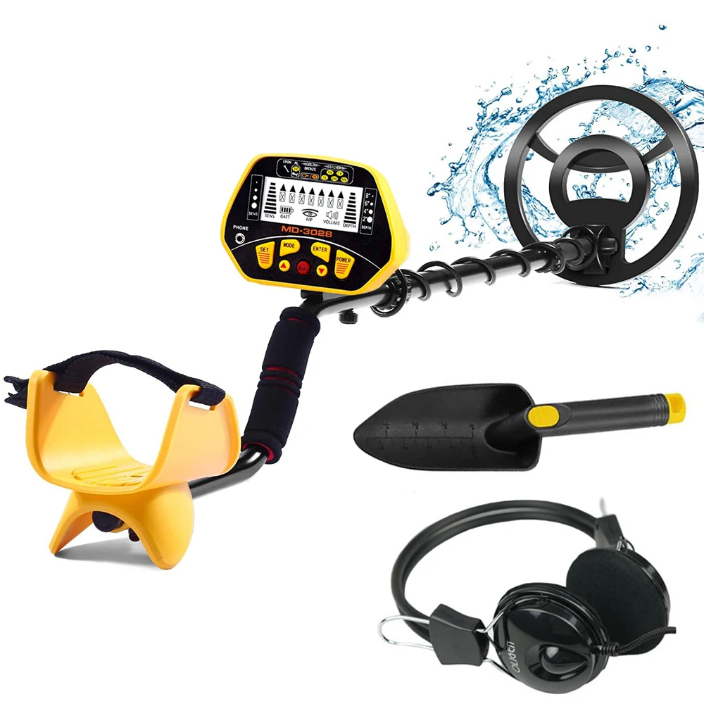 MD-3028 Metal Detector Waterproof Coil High Sensitivity Long Range Treasure Hunter Gold Search for Depth Exploration