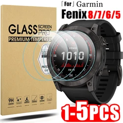 For Garmin Fenix 8 43mm/47mm/51mm Anti Scratch HD Clear Tempered Glass Films Screen Protective for Garmin Fenix 8 7 6 5 Series