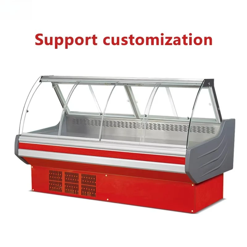Customized Supermarket Anti-Fogging Glass Door Refrigerated Deli Display Case Long-Lasting Preservation Deli Display Fridge