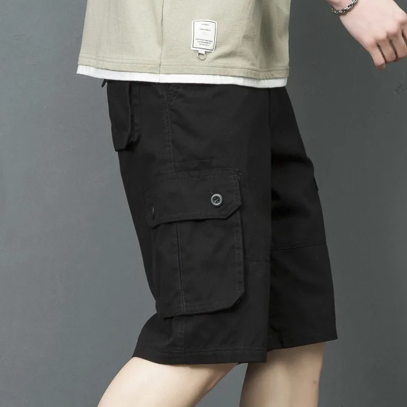 Big Size Men Oversize Cargo Shorts Summer Outdoor Essentials Male Streetwear Fashion Solid Vintage Casual Sport Short Pants 44