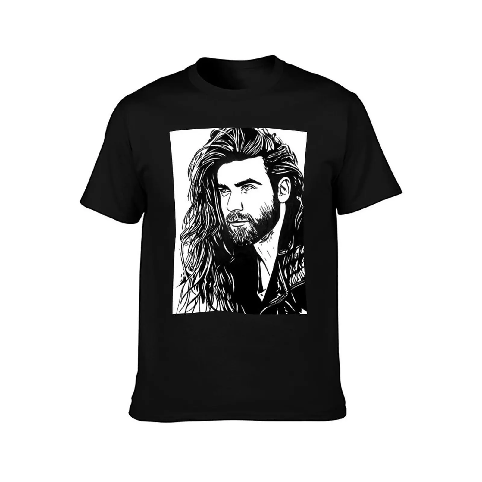 brock o`hurn T-Shirt, Summer Casual Cotton Tee, Oversized Streetwear Tops, Vintage Graphic Print, Loose Fit Short Sleeve