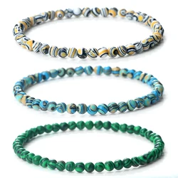 Mini 4mm Beaded Bracelets For Women Natural Stone Multicolor Malachite Bracelets For Men Friendship Yoga Healing Health Jewelry