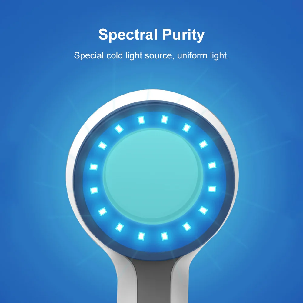 Lampe en bois analyseur de peau pour la peau loupe UV pour la beauté test du visage lampe en bois lumière analyse de la peau détection soins de beauté