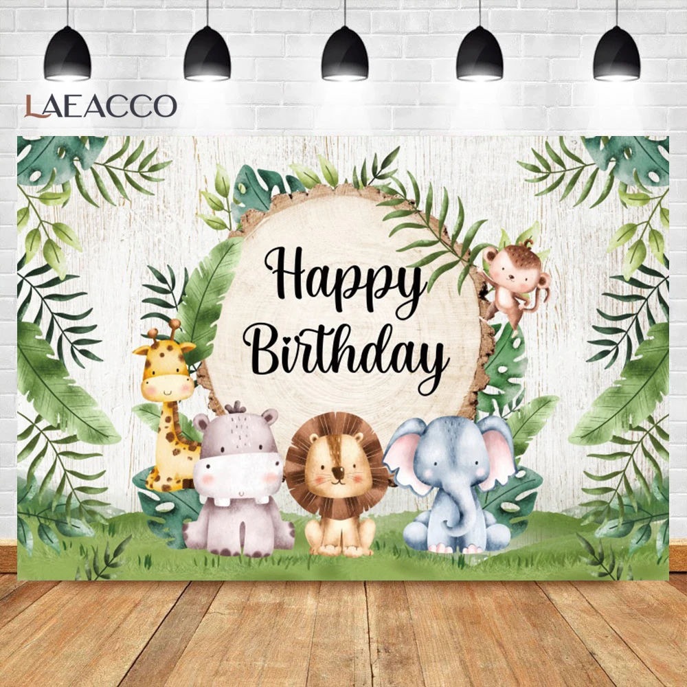 الاستوائية الغابة سفاري التصوير خلفية طفل 1st البرية واحد المولود الجديد حفلة عيد ميلاد فوتوزون الأسرة تبادل لاطلاق النار خلفية الصورة