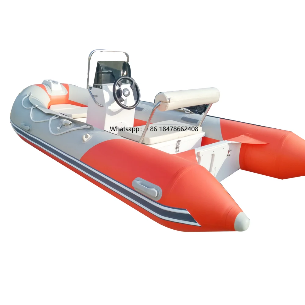 

(ce) PVC Material 14ft High Speed Inflatable Fishing Catamaran Ribbed Fiberglass Boat for sale