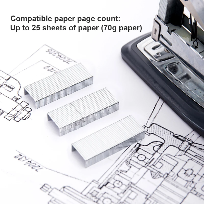 Deli 1000pcs/box Standard Staples 24/6 Silver Metal Staples for Office School Home Stapler Refills