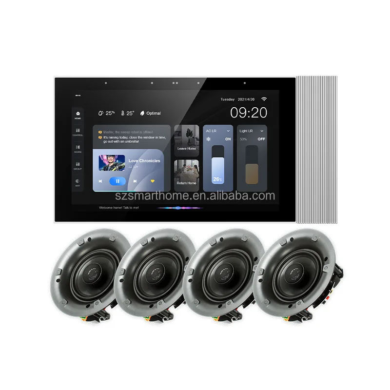 STLF FX Tuya 7 Inch HD LCD Touch Control Panel Android Smart Home Central Control Gateway with Audio Music Play Light-dimmer Fun