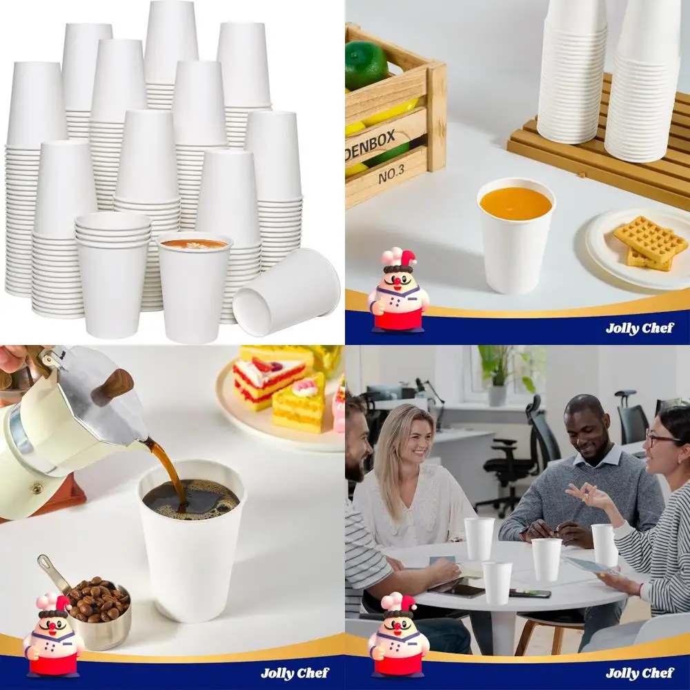 

Одноразовые бумажные кофейные чашки на 12 унций, упаковка 1000 для вечеринок, офисов, домашнего использования, путешествий и многого другого