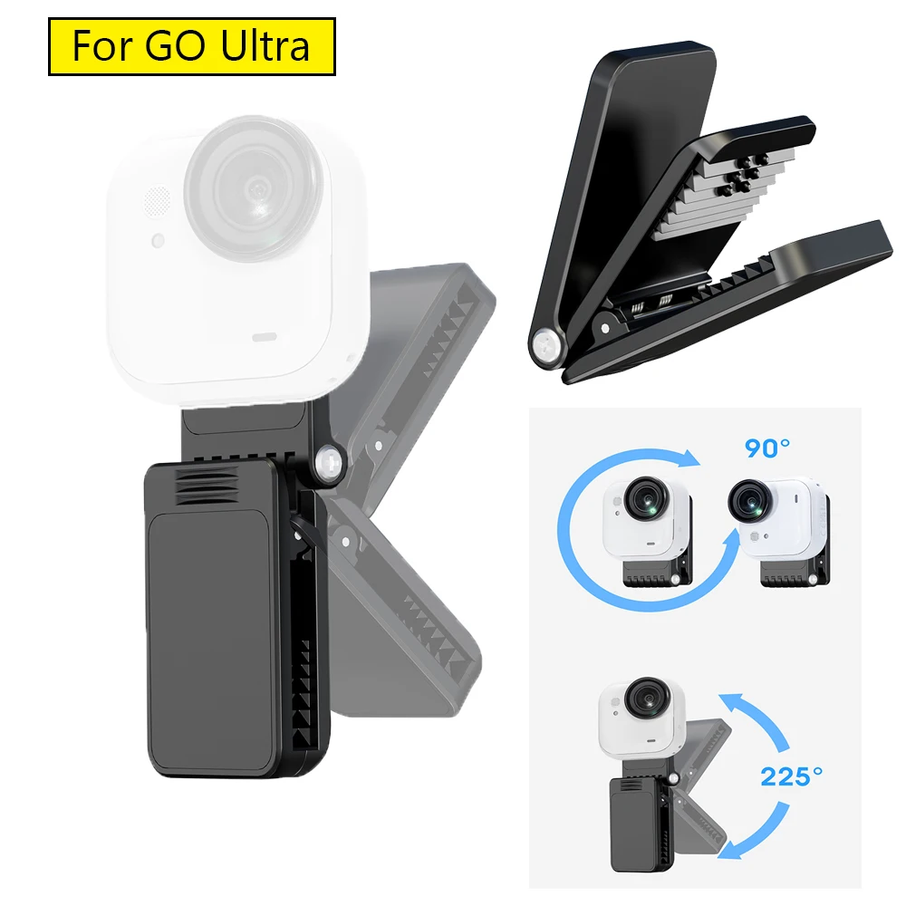 Magnetic Mount Backpack Snap Clamp Base Mount Expansion Kits for Insta360 GO Ultra Portable Camera Accessory