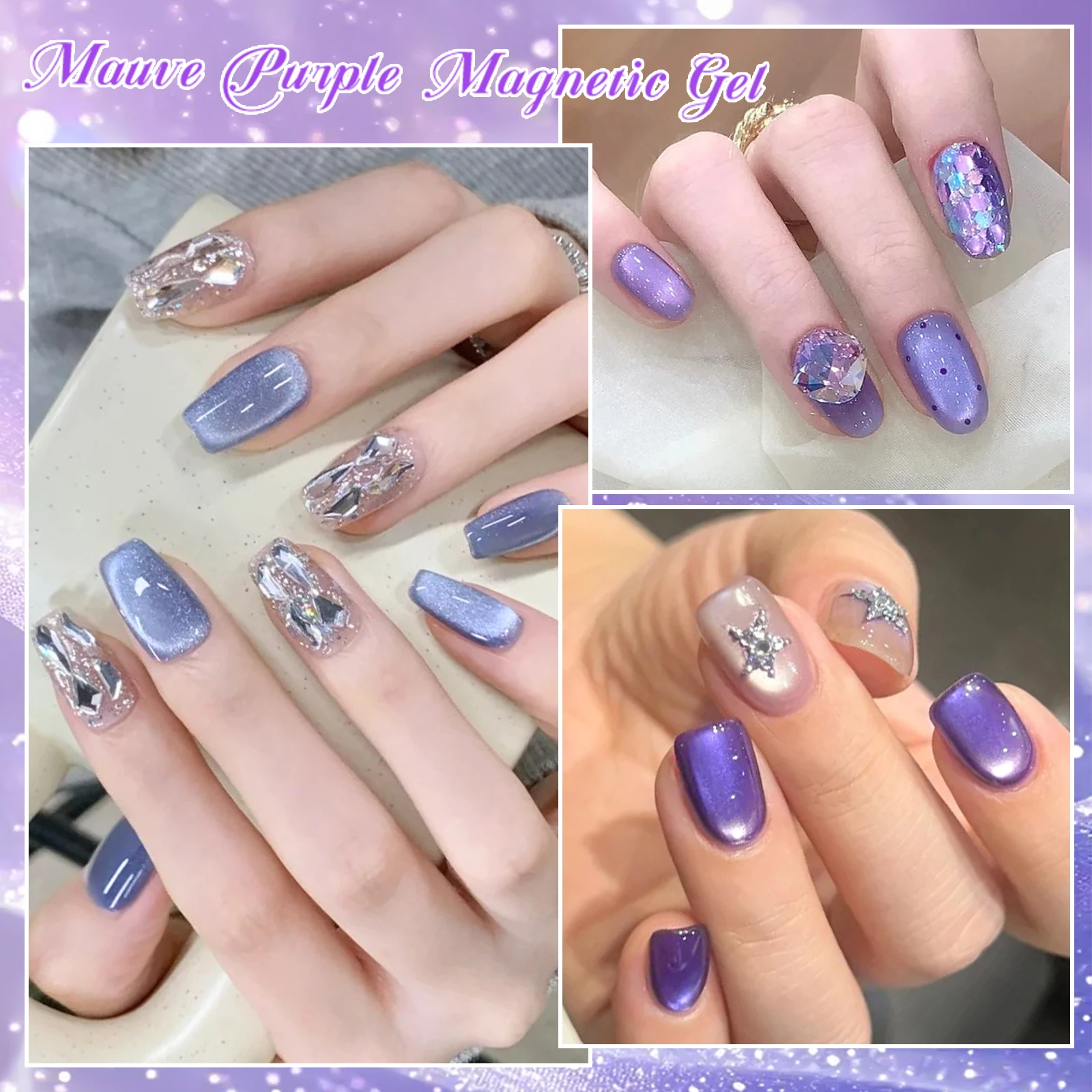 7PCS/SET Rainbow Glitter Cat Eye Magnetic Nail Polish Set Starry Sparkle Chameleon Laser Mix Varnish Nail Salon Kit With Magnet