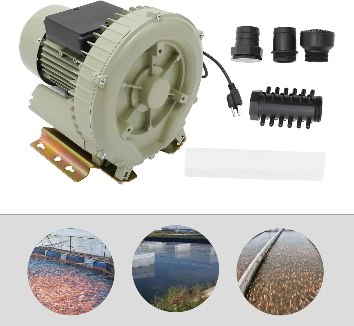 Air Pump Blower Aquaculture Vortex High Pressure Air Blower, for Aquarium Seafood Pond,Seafood Pond Fish Tank Vortex Air Blower