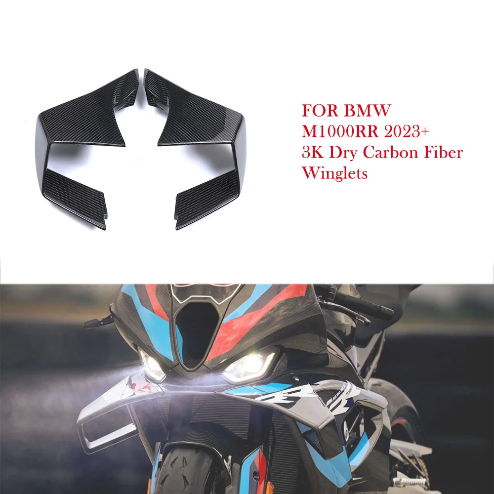 

For BMW M1000RR M 1000 RR 2023 2024 2025 3K Dry Carbon Fiber Winglets Motorcycle Accessories Aerodynamic Winglets Fairing Kits